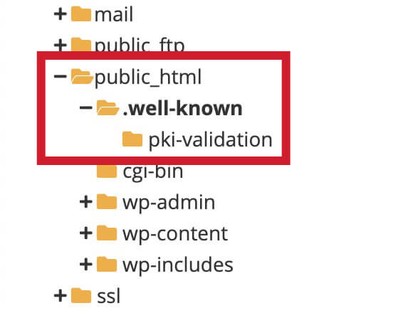 +mail
+public_ftp
-public_html
　-.well-known
　　pki-validantion
　　cgi-bin
　+wp-admin
　+wp-content
　+wp-includes
+ssl