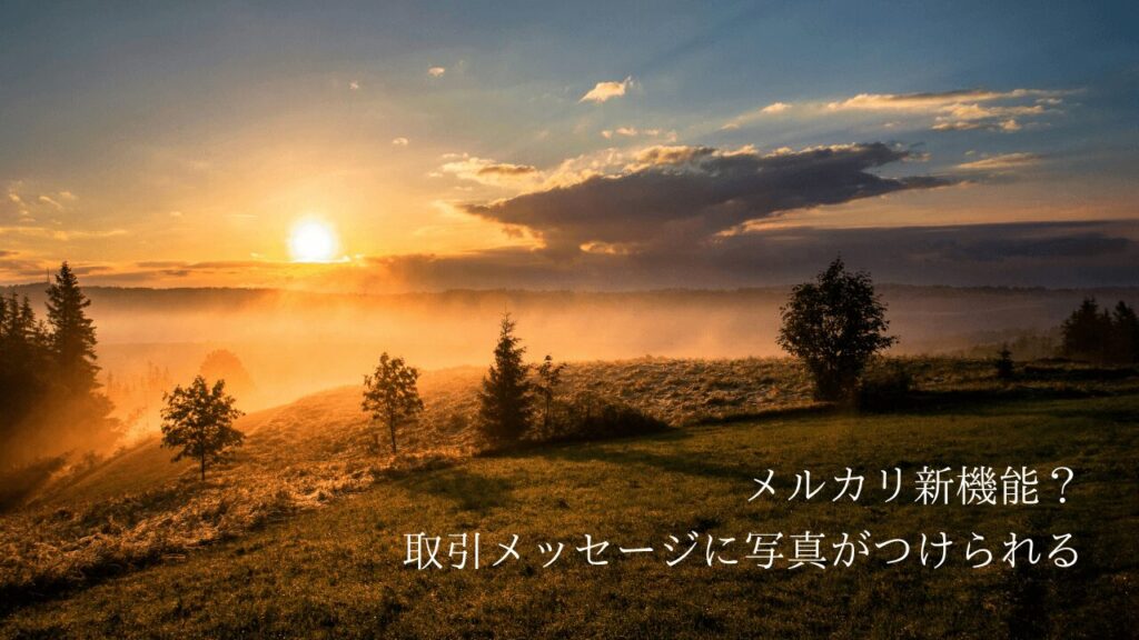 【メルカリ】取引メッセージに写真がつけられる機能が実装された？