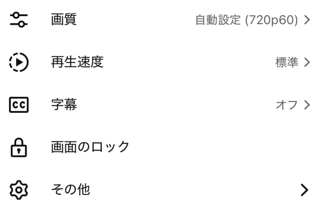 設定の項目の中に「音声トラック」がない時があります。